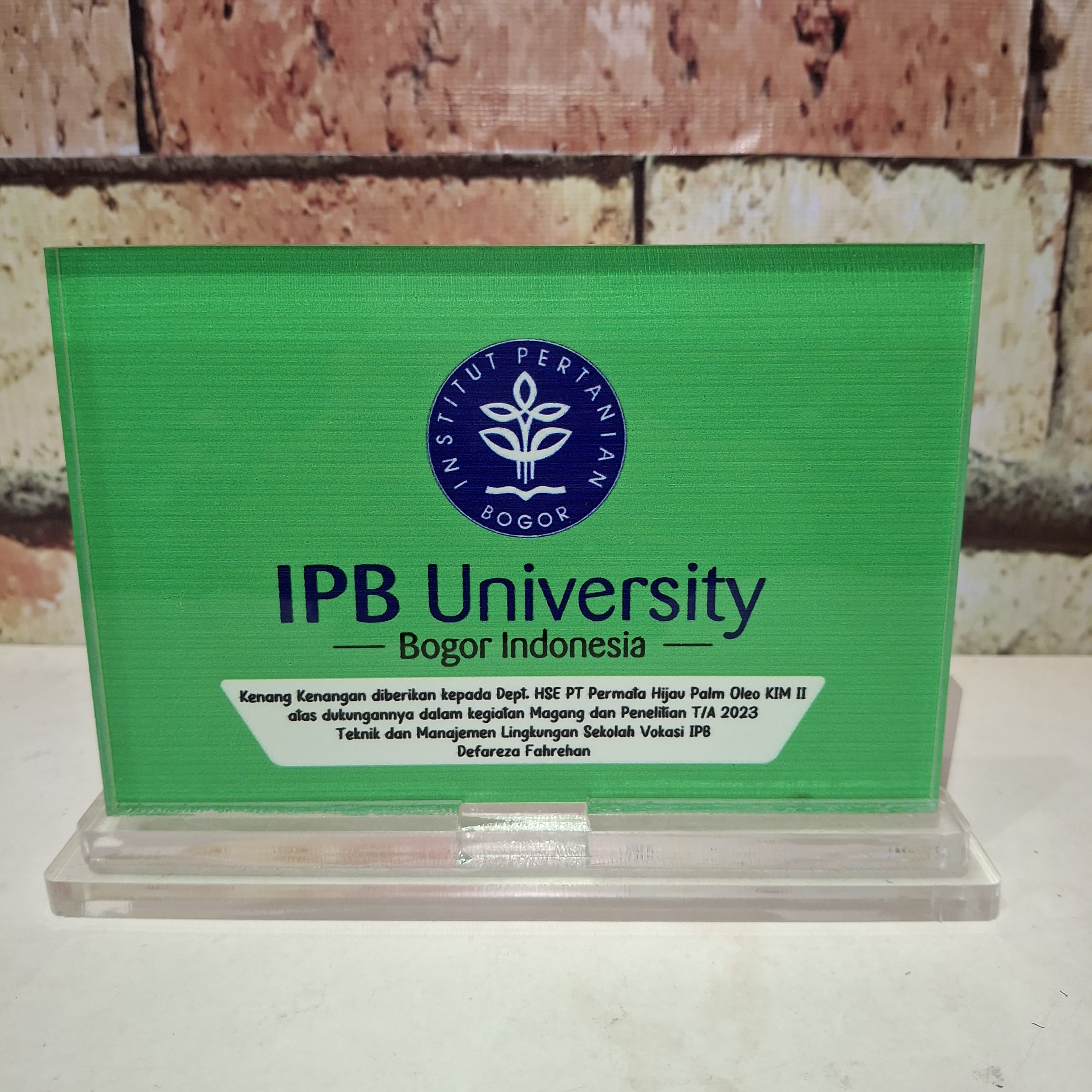 Souvenir Plaque